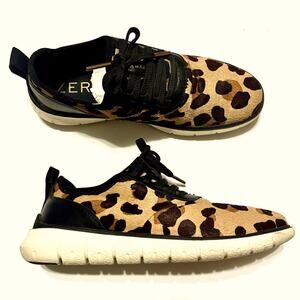 Cole Haan ZeroGran Calf Hair Leopard Women Sneakers size 7.5